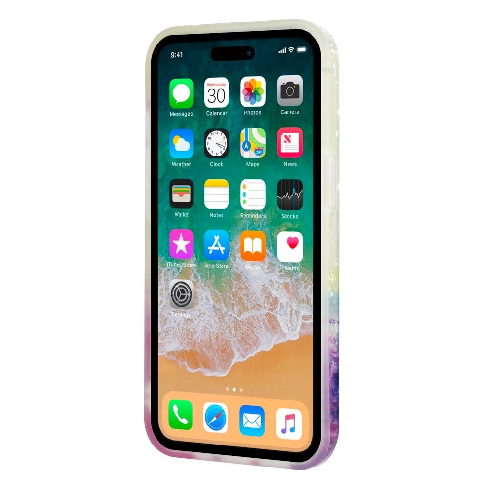 iPhone 15 Pro fleksibelt plastdeksel m. Motiv - Flerfarget hav