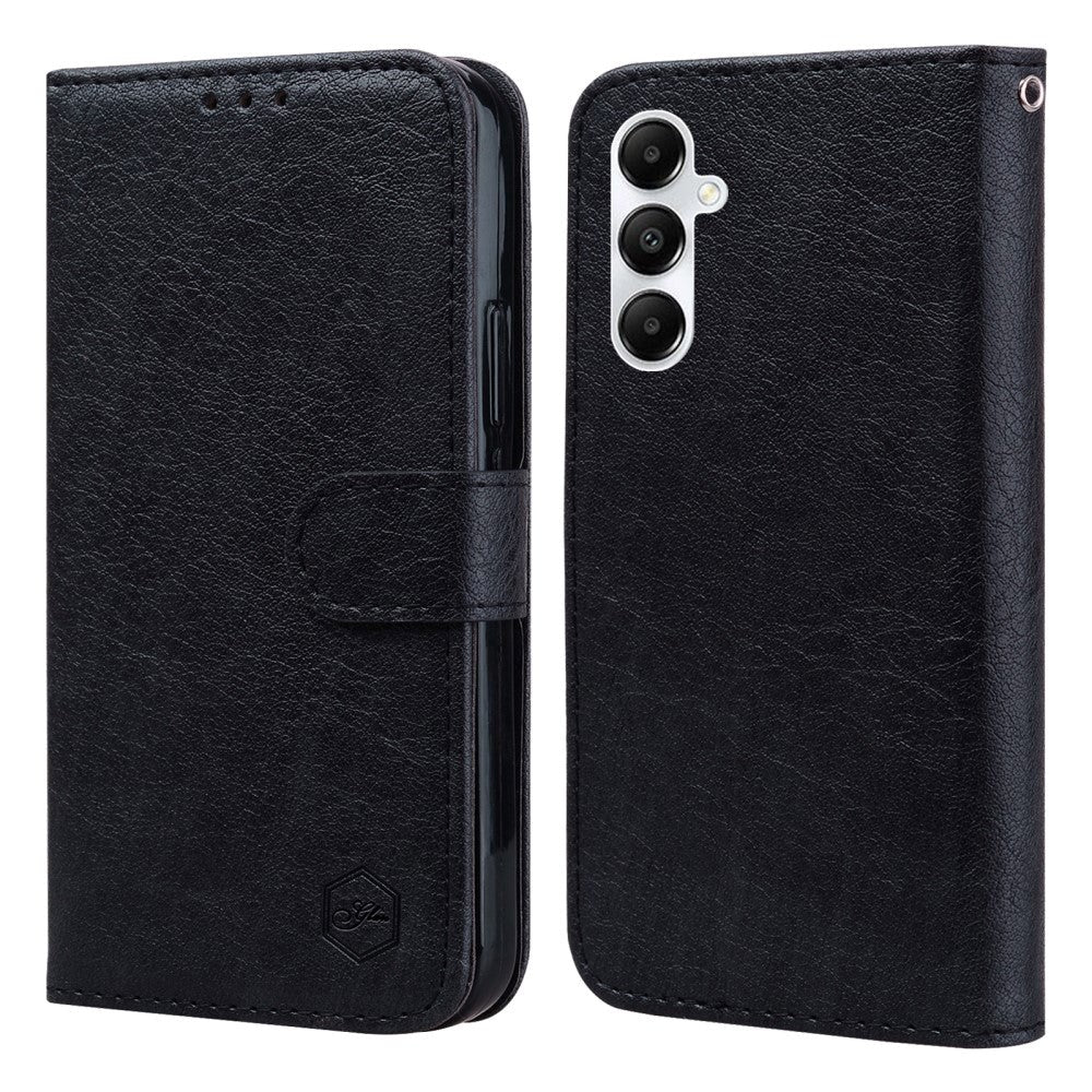 Samsung Galaxy A05s Neutral Leather Flip Cover m. Lommebok og stativfunksjon - svart