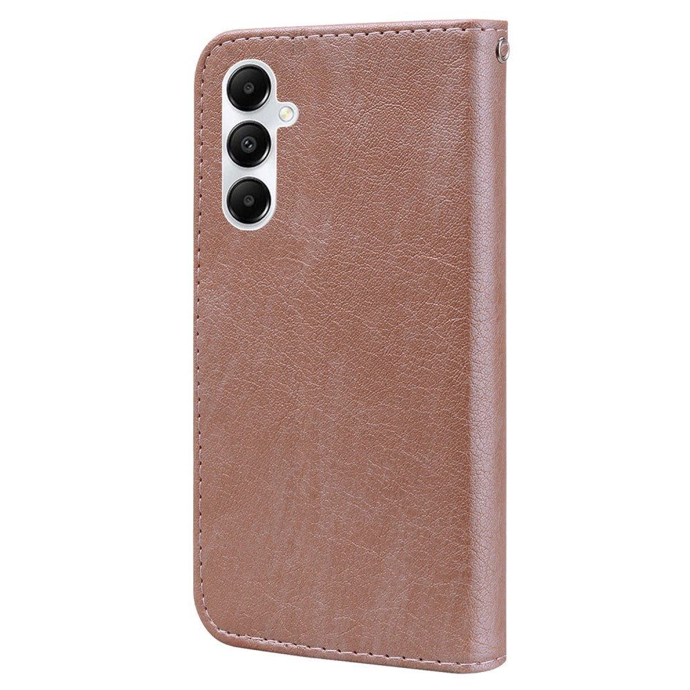 Samsung Galaxy A05s Neutral Leather Flip Cover m. Lommebok- og stativfunksjon - Rose gull