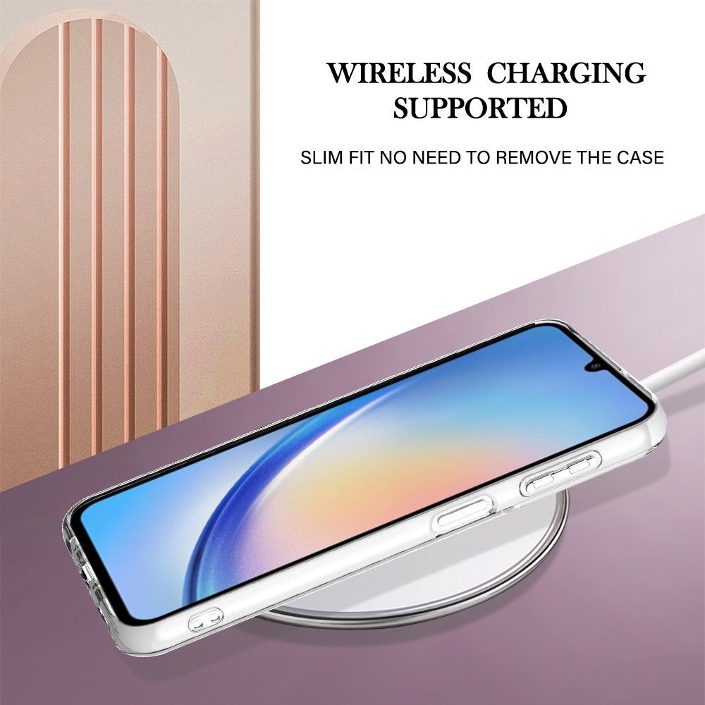 Samsung Galaxy A25 (5G) Hybrid Plastik Bagside Cover - Grøn Marmor