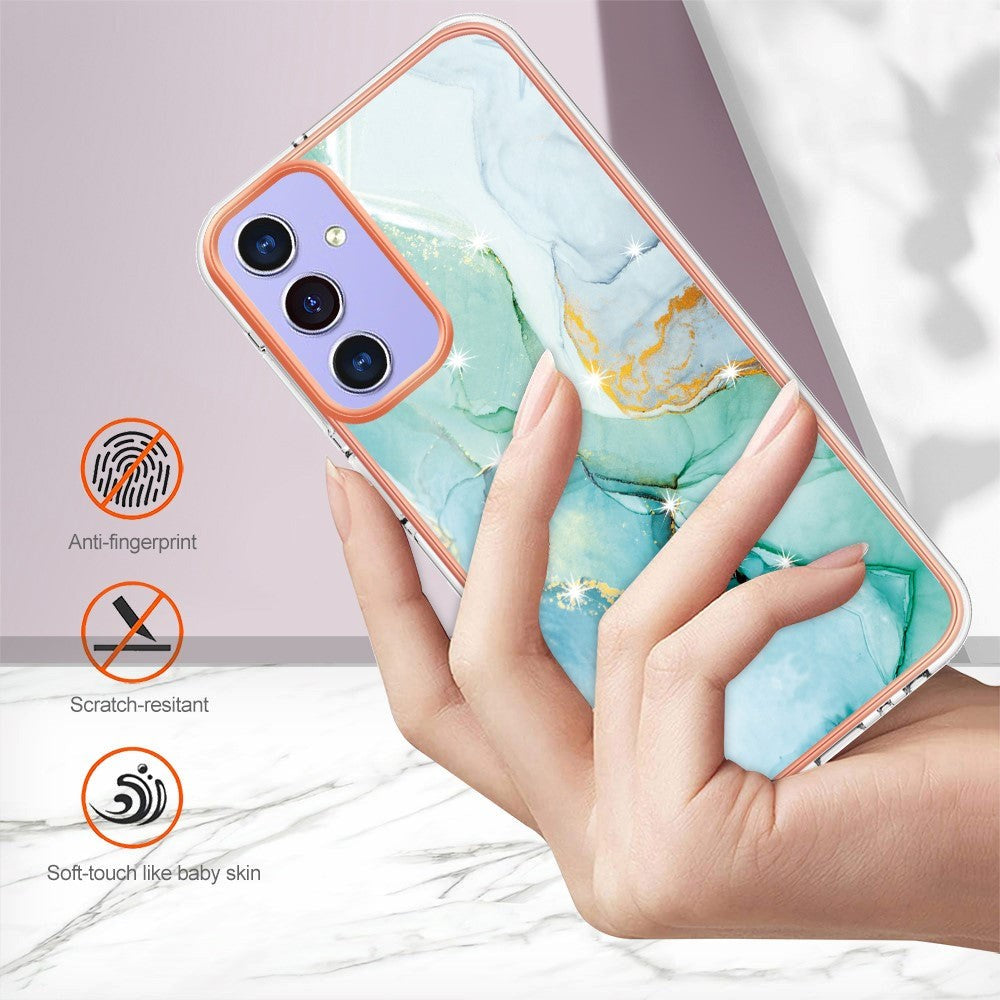 Samsung Galaxy A15 (5G) / A15 Hybrid Plastic Bakdeksel - Grønn Marmor