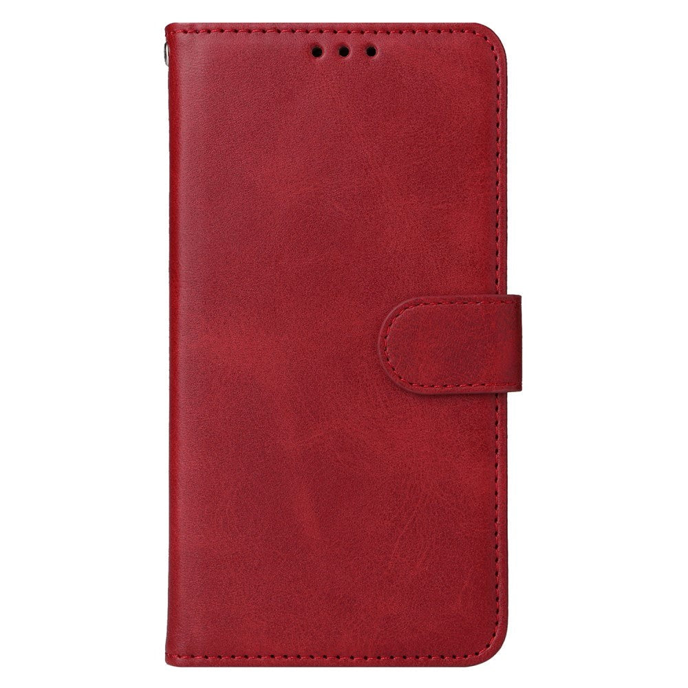 Samsung Galaxy A15 (5G) / A15 Kunstlæder Flip Cover m. Pung og Strop - Red