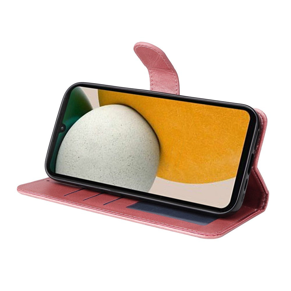 Samsung Galaxy A15 (5G) / A15 Leatherette Flip Deksel m. Lommebok og stropp - Rose gull