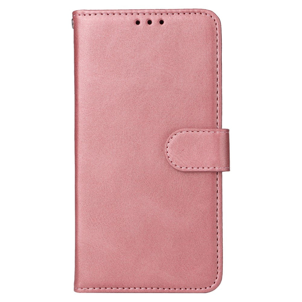 Samsung Galaxy A15 (5G) / A15 Leatherette Flip Deksel m. Lommebok og stropp - Rose gull