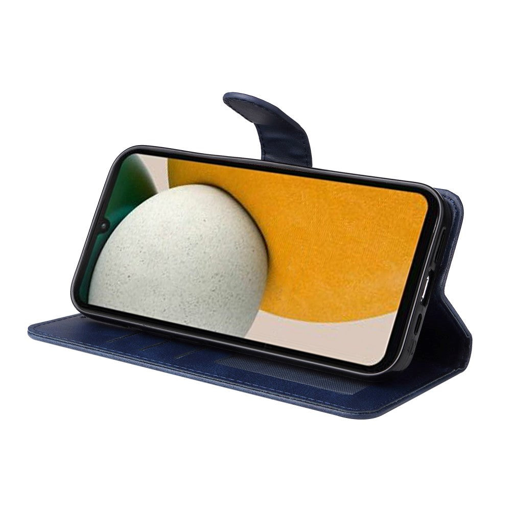 Samsung Galaxy A15 (5G) / A15 Kunstlæder Flip Cover m. Pung og Strop - Blå