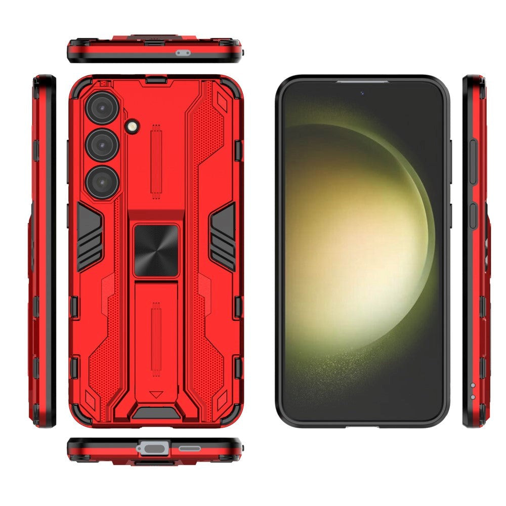 Samsung Galaxy S24+ (Plus) Craftsman Bakdeksel m. Stativ - Rød
