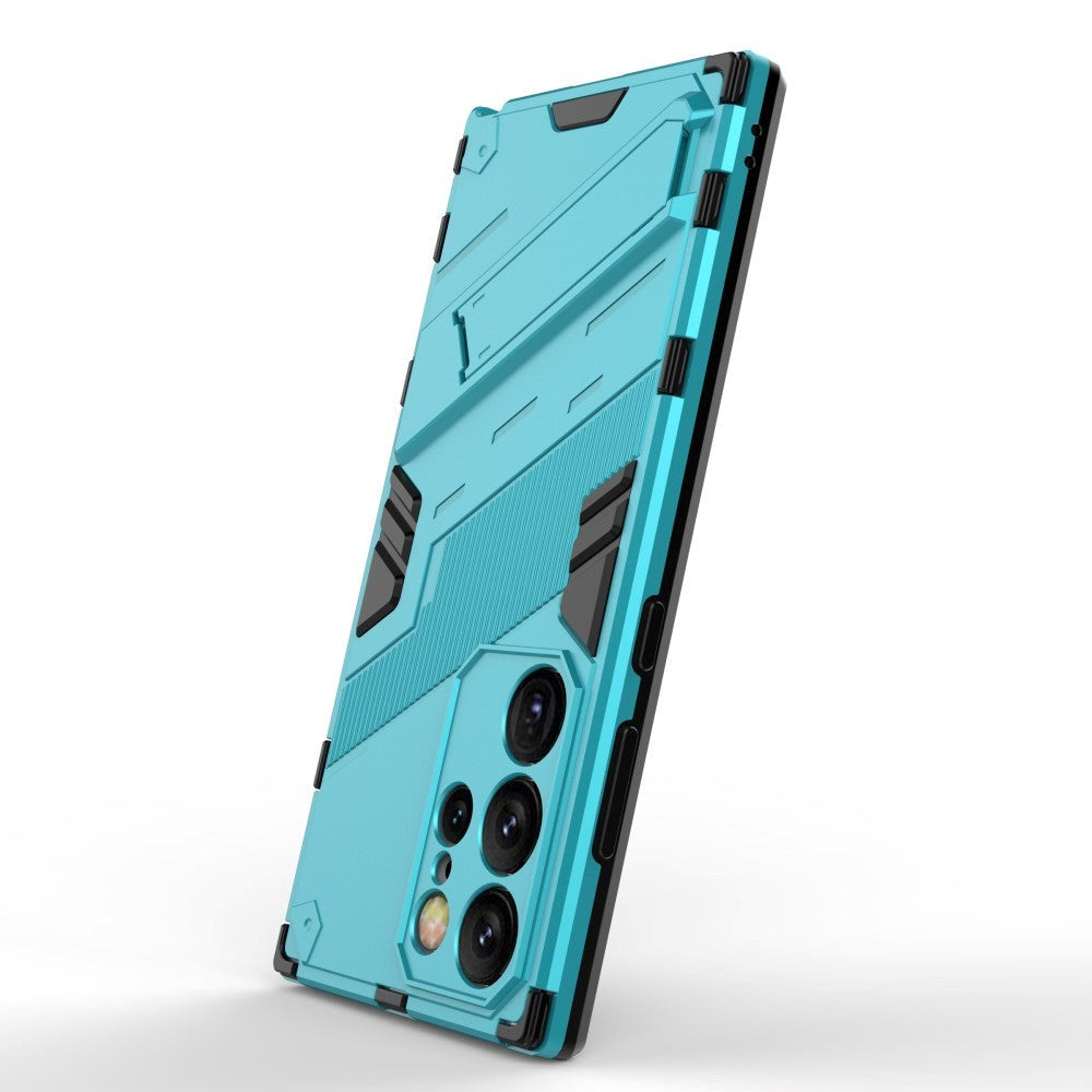 Samsung Galaxy S24 Ultra Hybrid Craftsman Bakdeksel m. Stativ - Blå