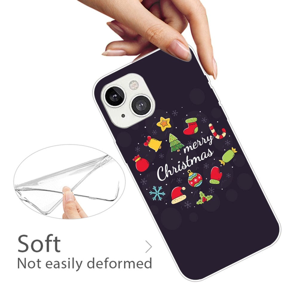 iPhone 15 Plus Fleksibelt Juledeksel i plast - God Jul - Julepynt
