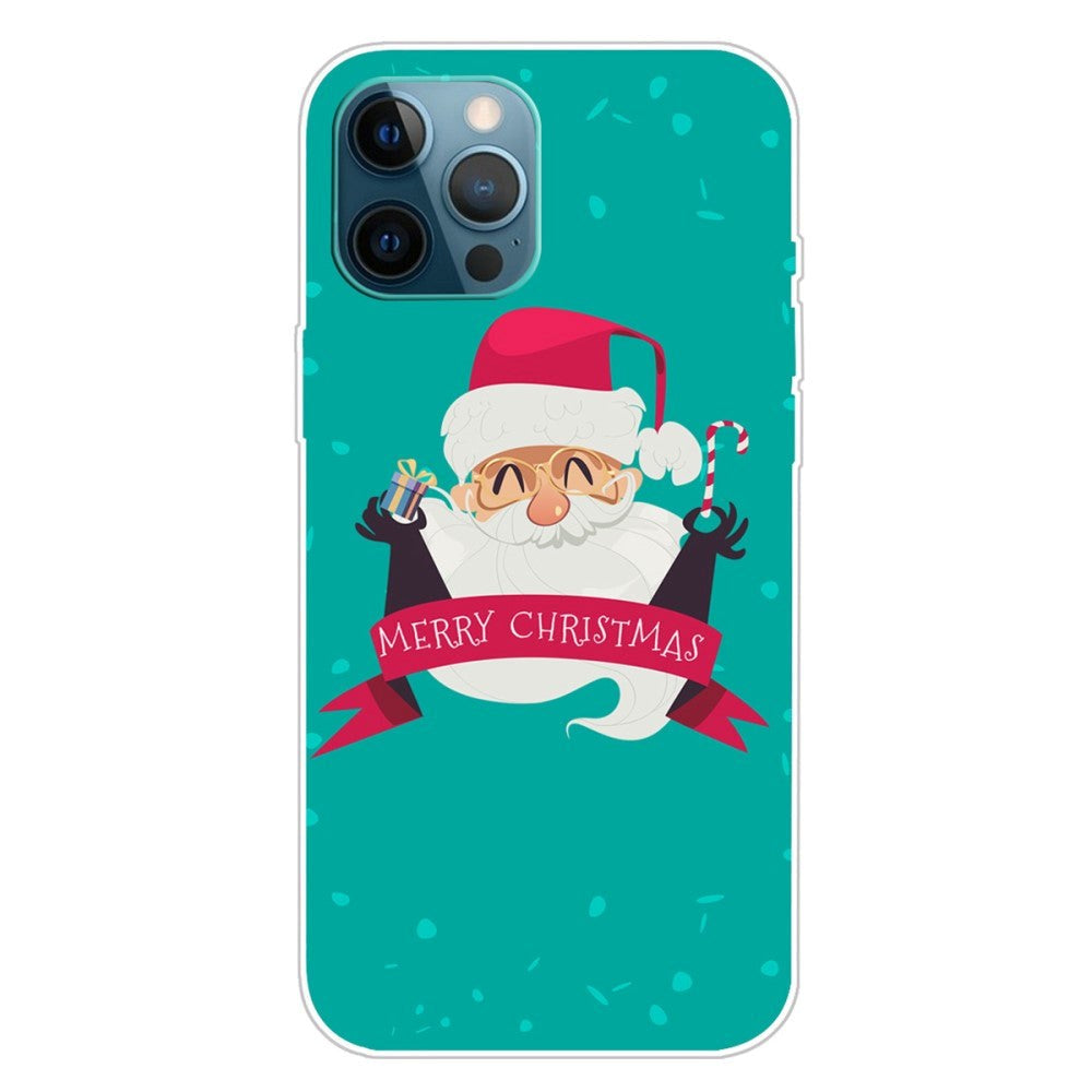 iPhone 15 Pro fleksibelt plastdeksel Juledeksel - God jul - Glad julenisse