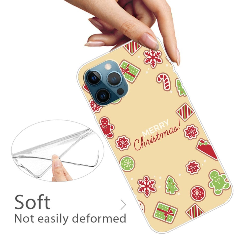 iPhone 15 Pro fleksibel plastbakside juledeksel - god jul - juleklistremerker