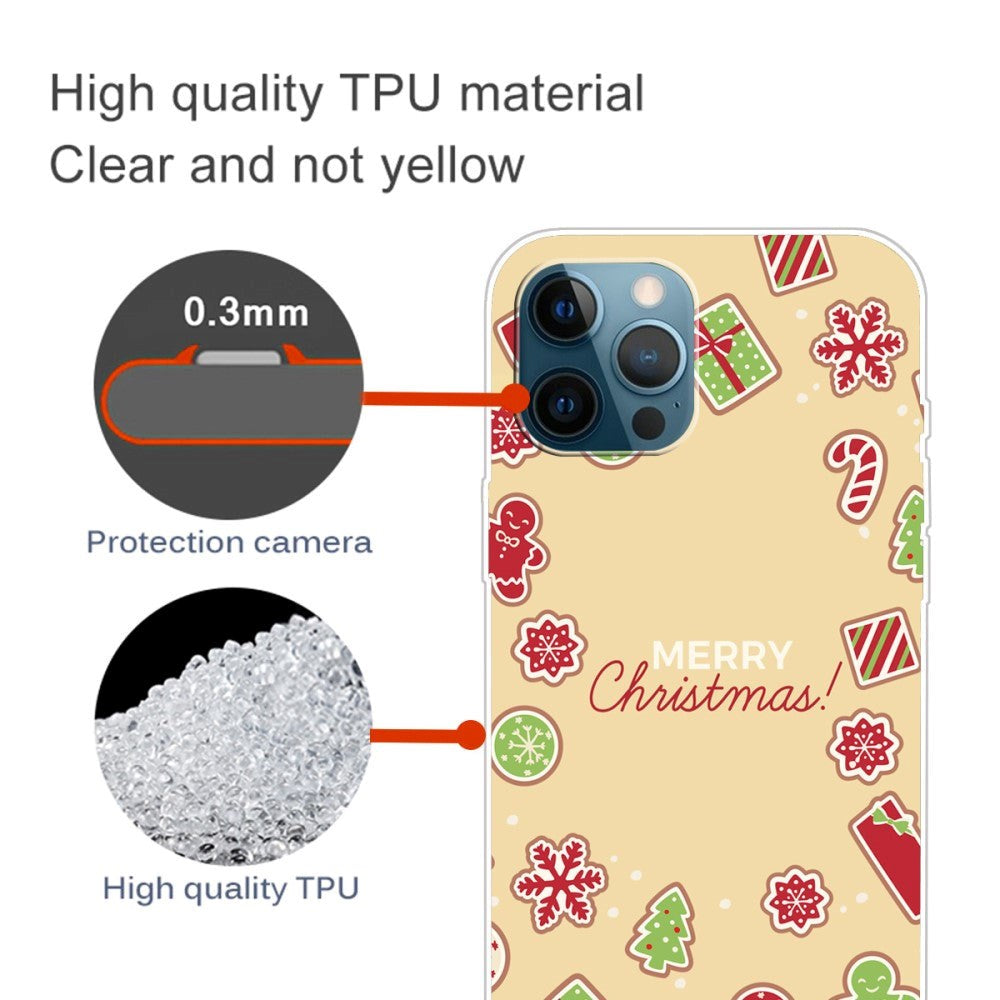 iPhone 15 Pro fleksibel plastbakside juledeksel - god jul - juleklistremerker