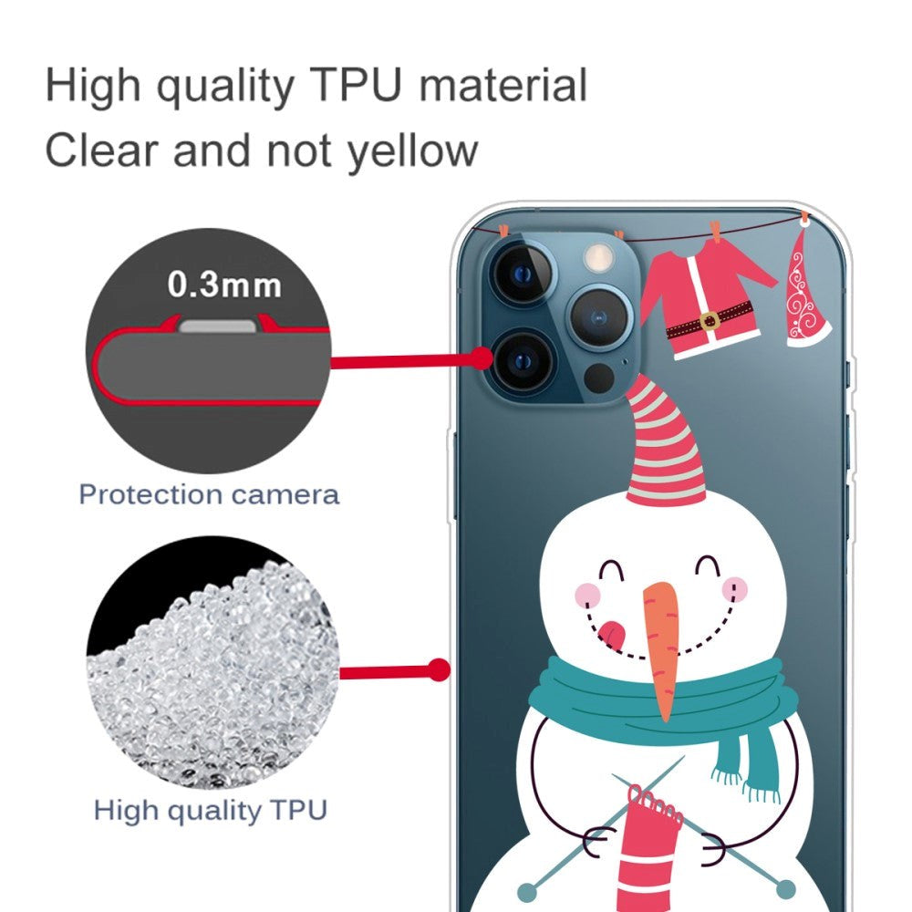 iPhone 15 Pro fleksibelt plast julebakdeksel - Snowman