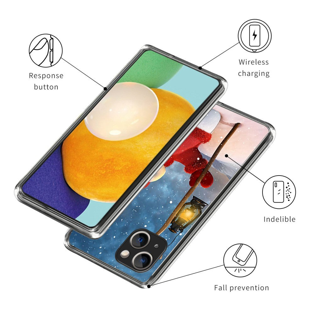 iPhone 15 Plus TPU plast juledeksel - Snowman