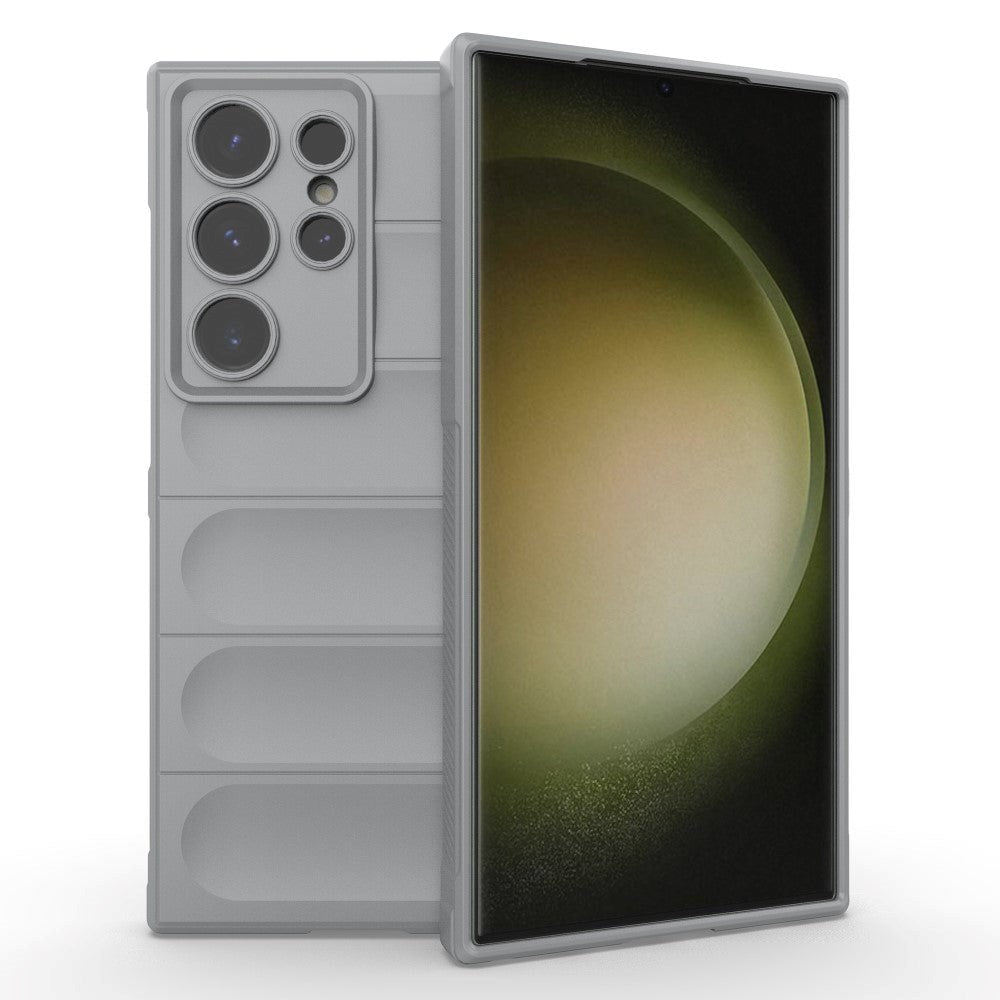Samsung Galaxy S24 Ultra fleksibelt plastdeksel - lysegrå