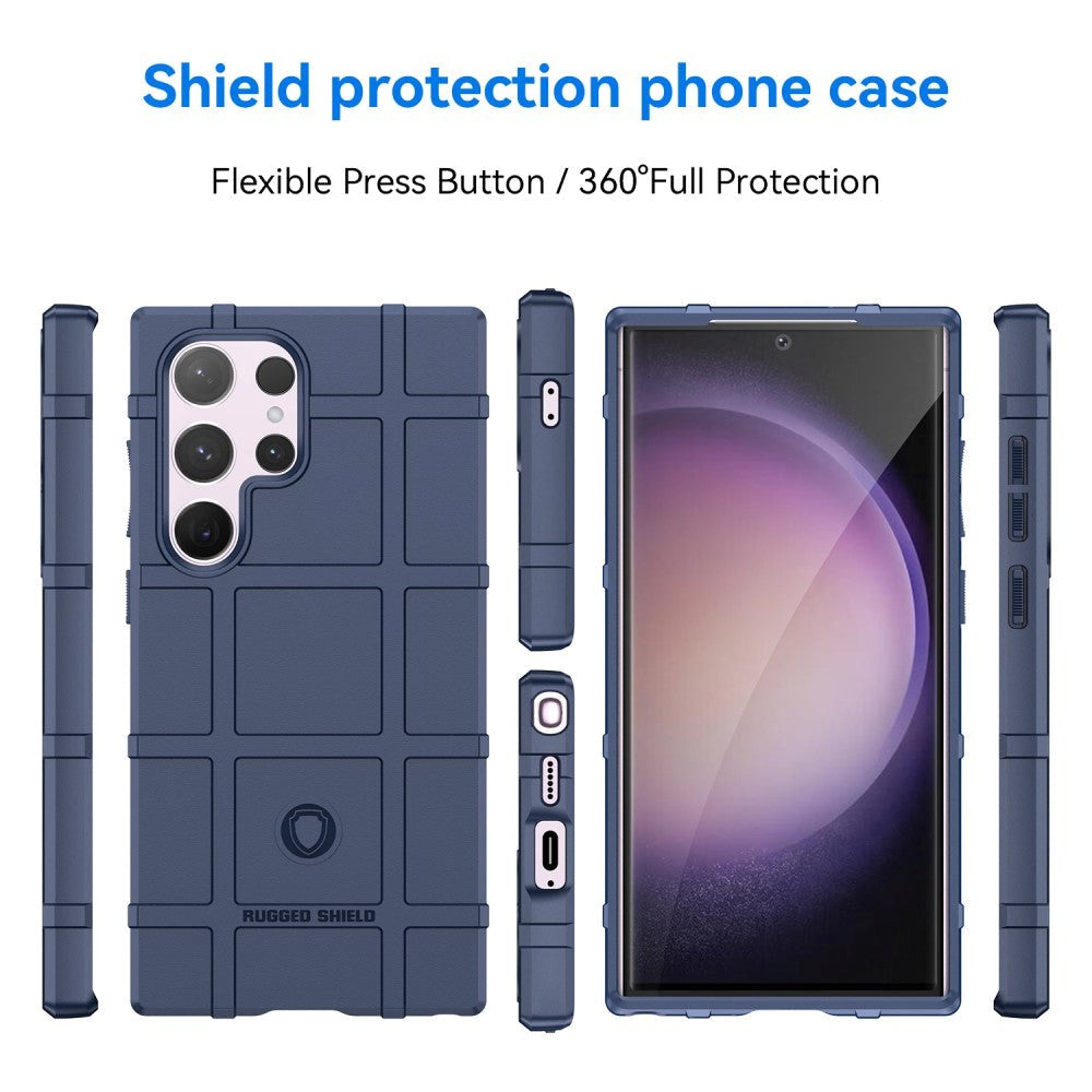 Samsung Galaxy S24 Ultra Rugged Shield Series Craftsman Bakdeksel - Blå