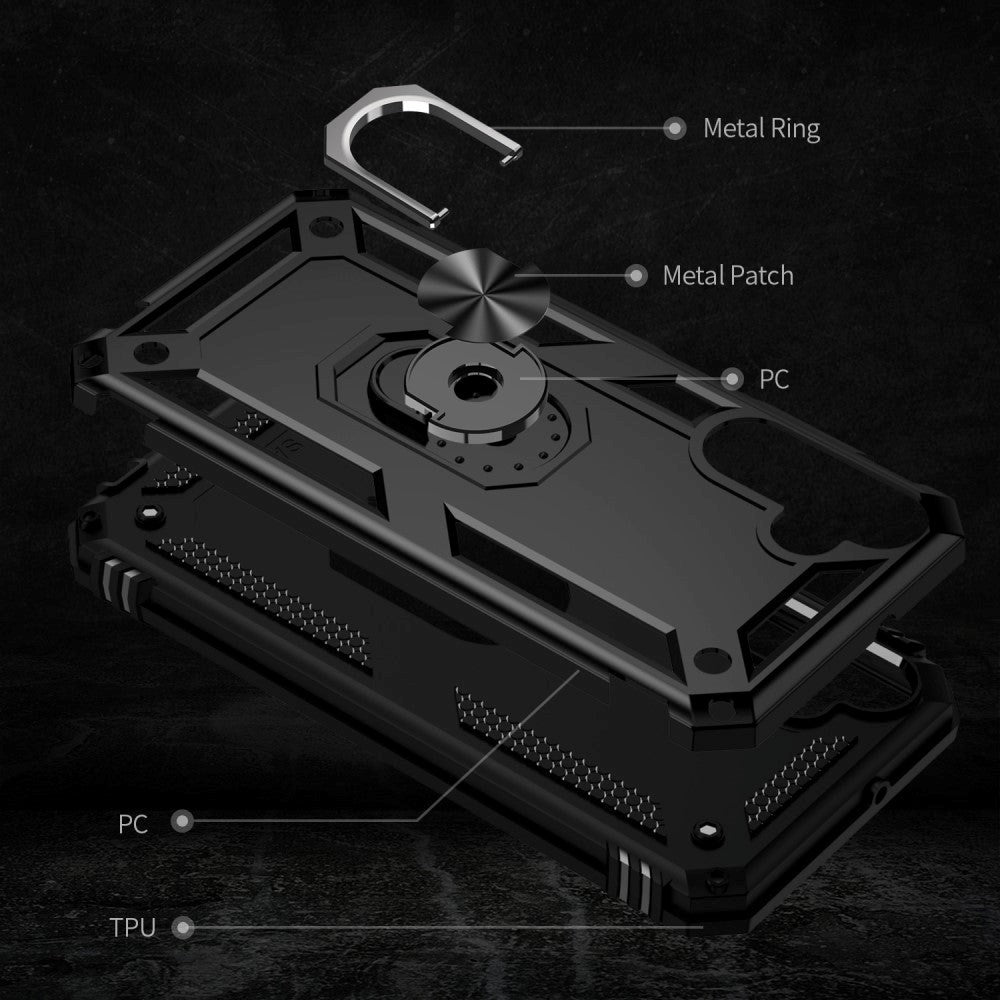Samsung Galaxy A15 (5G) / A15 Hybrid Craftsman Bakdeksel m. Magnetisk stativ - svart