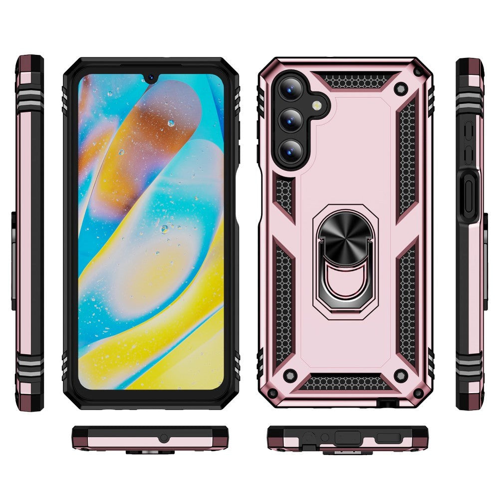 Samsung Galaxy A15 (5G) / A15 Hybrid Craftsman Bakdeksel m. Magnetisk stativ - Rose gull