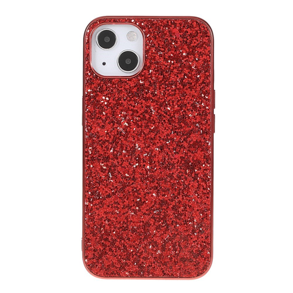 EIDERWOOD iPhone 14 Glitter Hybrid Bakdeksel - Rød