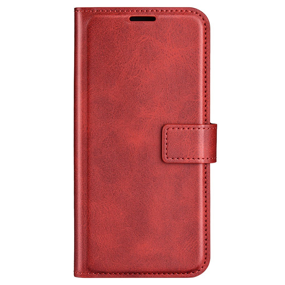 EIDERWOOD Oppo A79 (5G) / A2 (5G) Leather Flip Cover m. Kortholder og stativfunksjon - rød