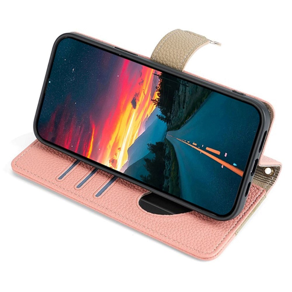 iPhone SE (2022/2020) / 8/7 lær 2-i-1 flipdeksel m. Lommebok & Crossbody Bag-funksjon - Rosa