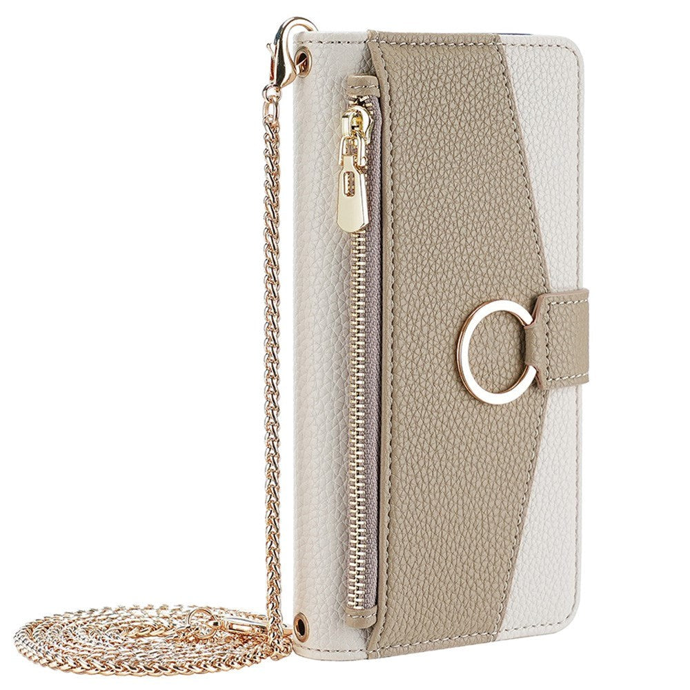 iPhone SE (2022/2020) / 8/7 lær 2-i-1 flipdeksel m. Lommebok & Crossbody Bag-funksjon - Cream