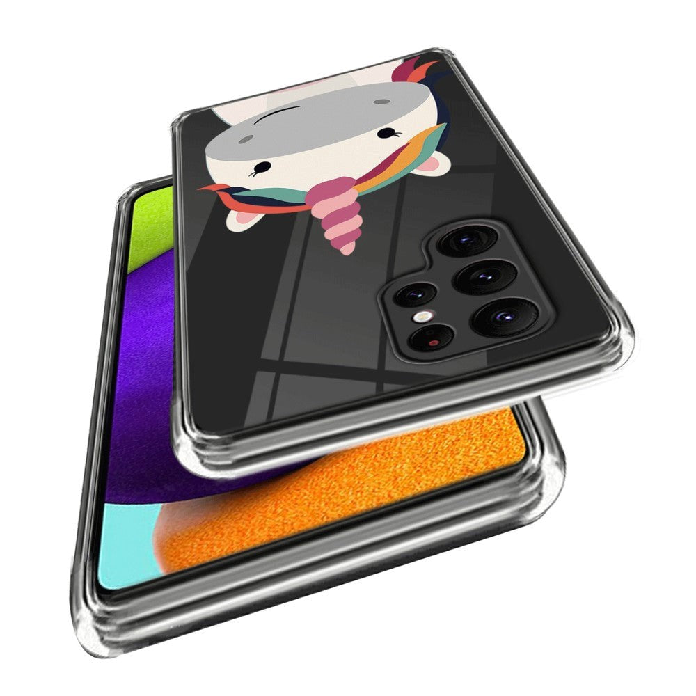 Samsung Galaxy S24 Ultra fleksibelt plastdeksel m. Motiv - Enhjørning