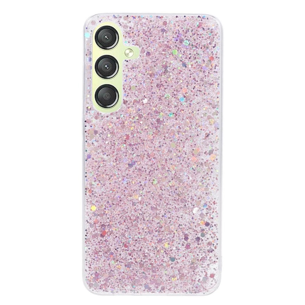 Samsung Galaxy S24 Glitter Bakdeksel - Rosa