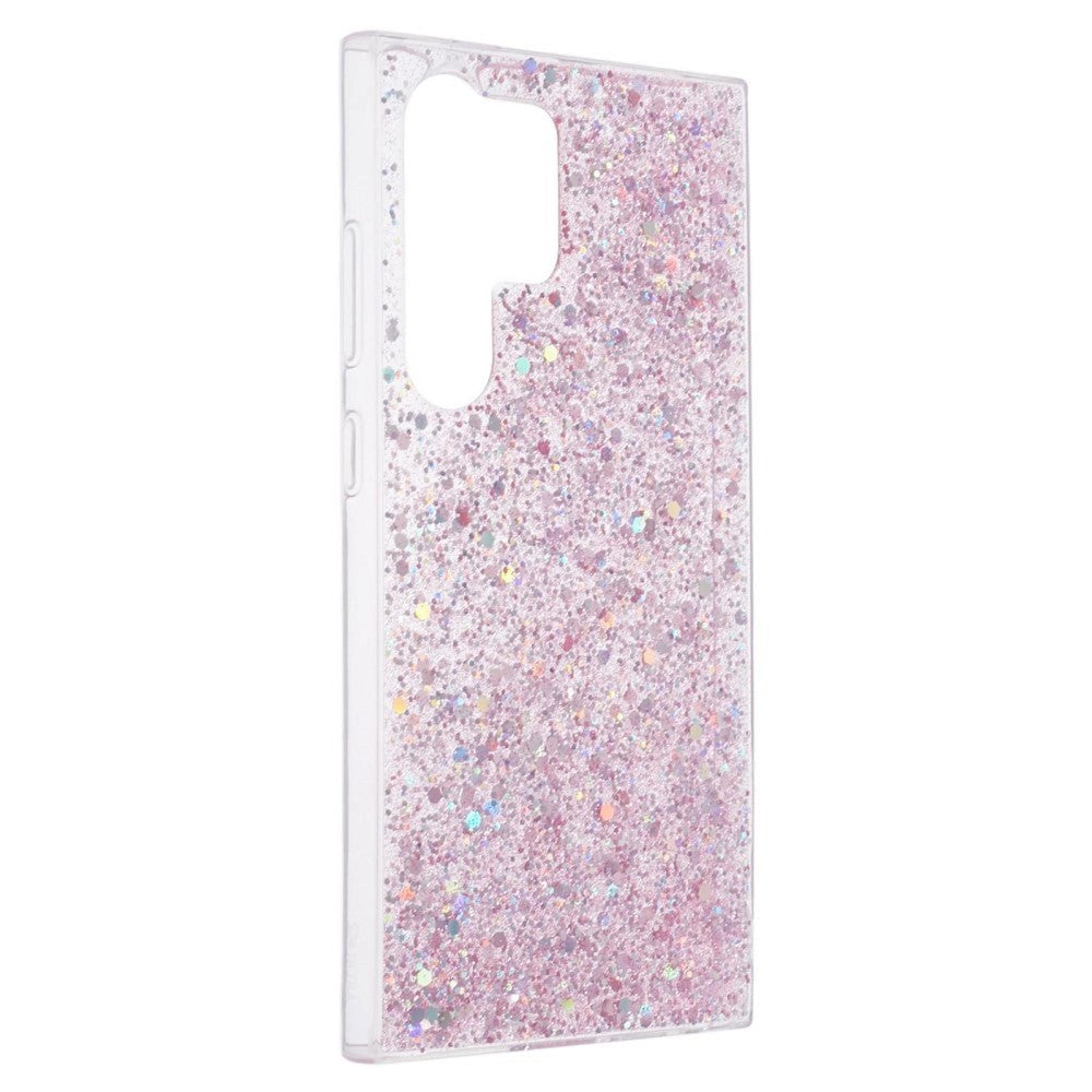 Samsung Galaxy S24 Ultra Glitter Bakdeksel - Rosa