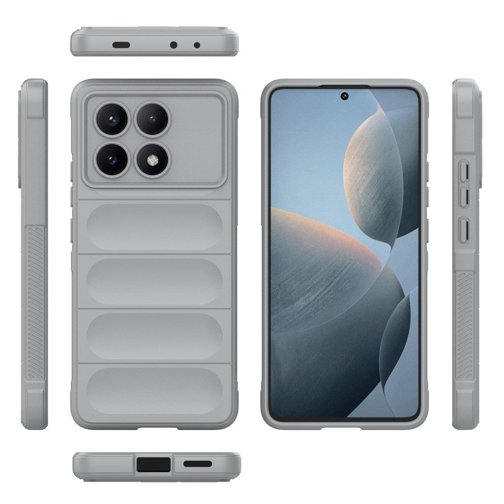 EIDERWOOD Xiaomi Poco X6 Pro fleksibelt plastbakdeksel - lysegrå