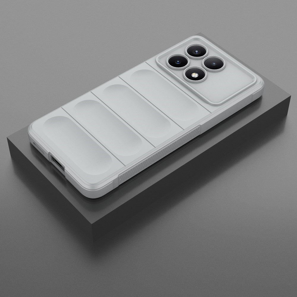 EIDERWOOD Xiaomi Poco X6 Pro fleksibelt plastbakdeksel - lysegrå