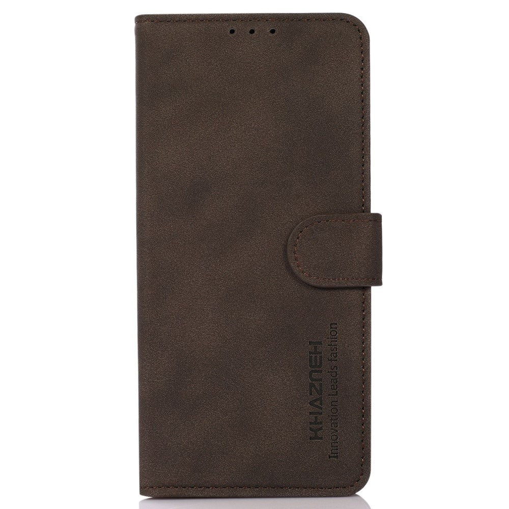 OnePlus 12 KHAZNEH Retro Leather Flip Cover m. Lommebok - Brun