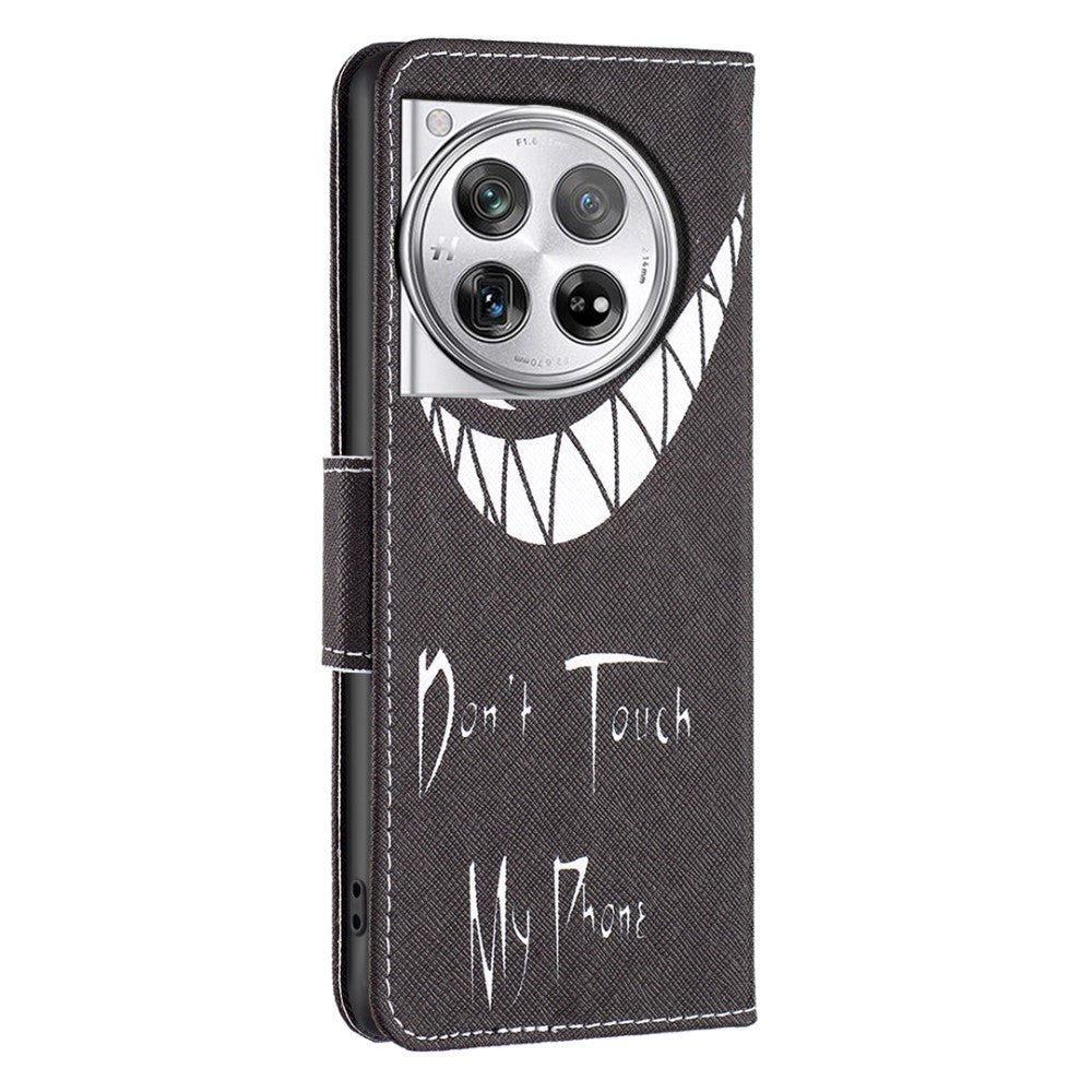 OnePlus 12-deksel m. Lommebok i skinn - Ikke rør telefonen min