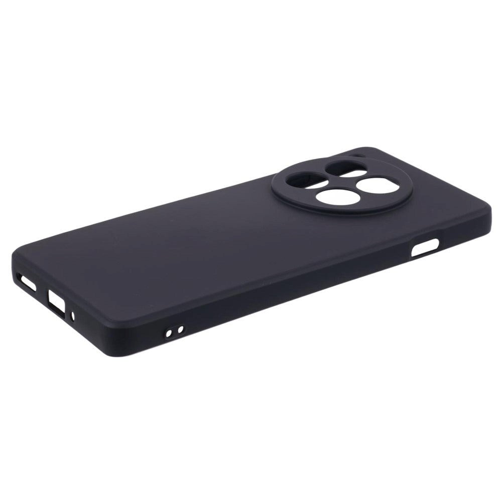 OnePlus 12 Fleksibelt Plastik Bagside Cover - Sort