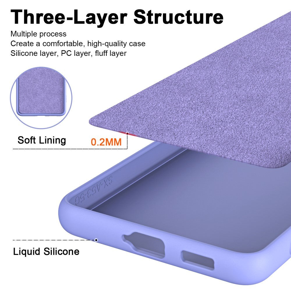 Samsung Galaxy A55 (5G) Matt fleksibelt plastbakdeksel - lilla