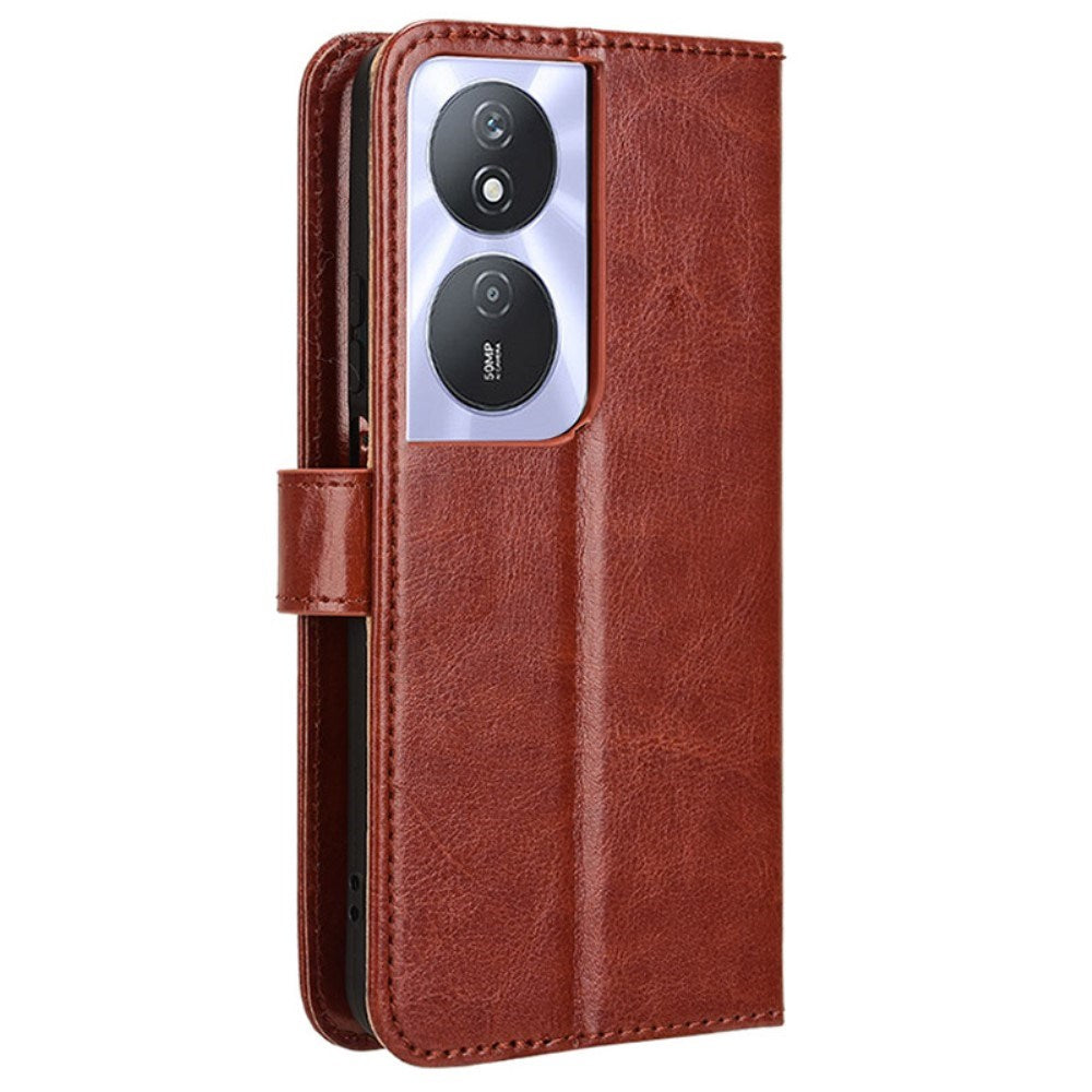 Honor X7b / 90 Smart - EIDERWOOD Faux Leather Flip Cover m. Stropp - Brun