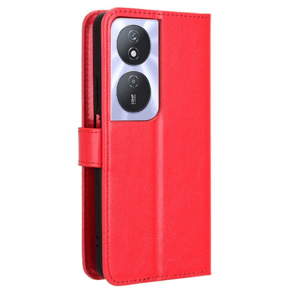 Honor X7b / 90 Smart - EIDERWOOD Faux Leather Flip Cover m. Stropp - Rød