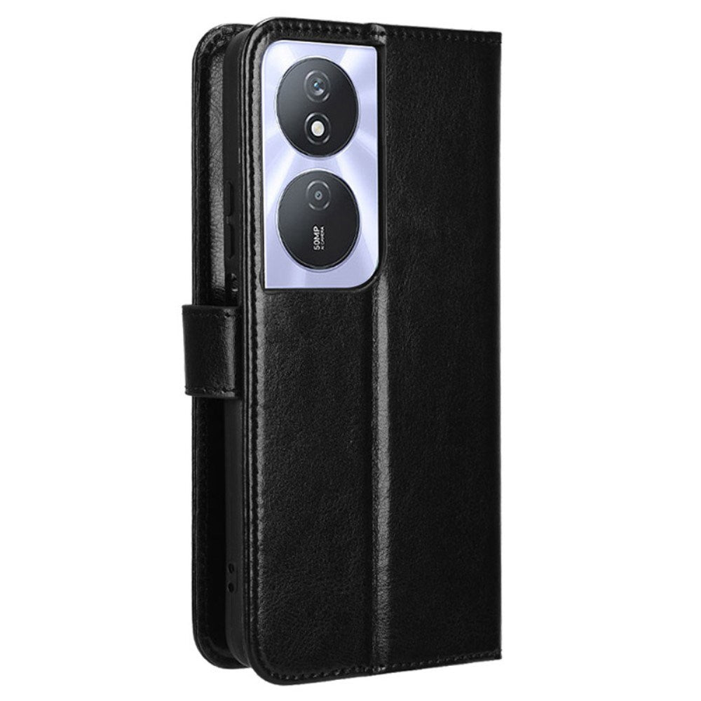 Honor X7b / 90 Smart - EIDERWOOD Faux Leather Flip Cover m. Stropp - Svart