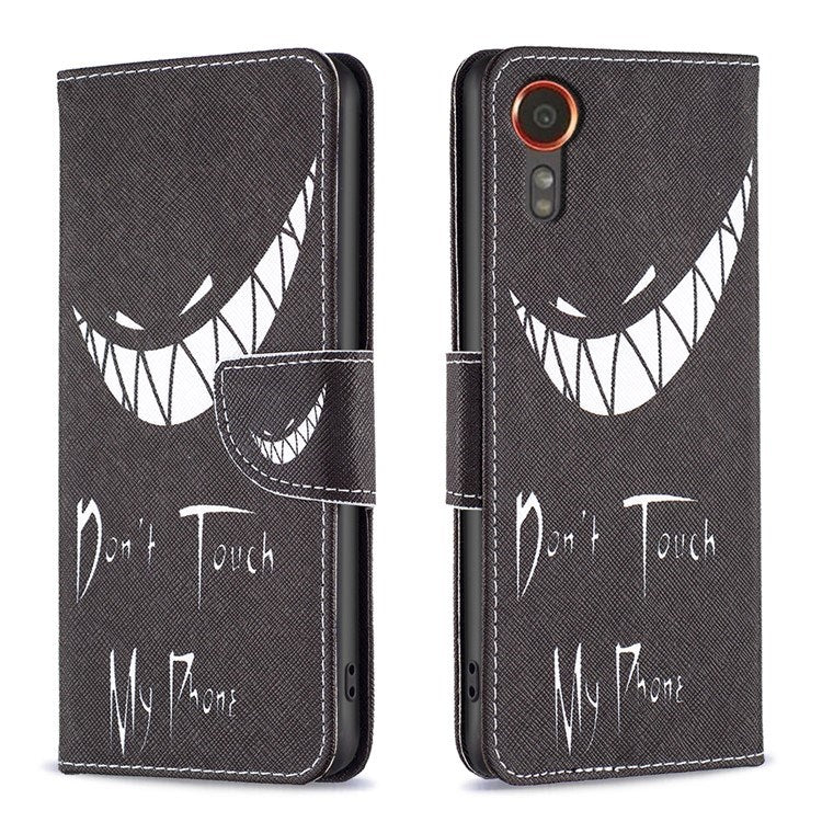 EIDERWOOD Samsung Galaxy Xcover 7 Flip Cover - 2 x Kortholder & Standerfunktion - "Don't Touch My Phone"