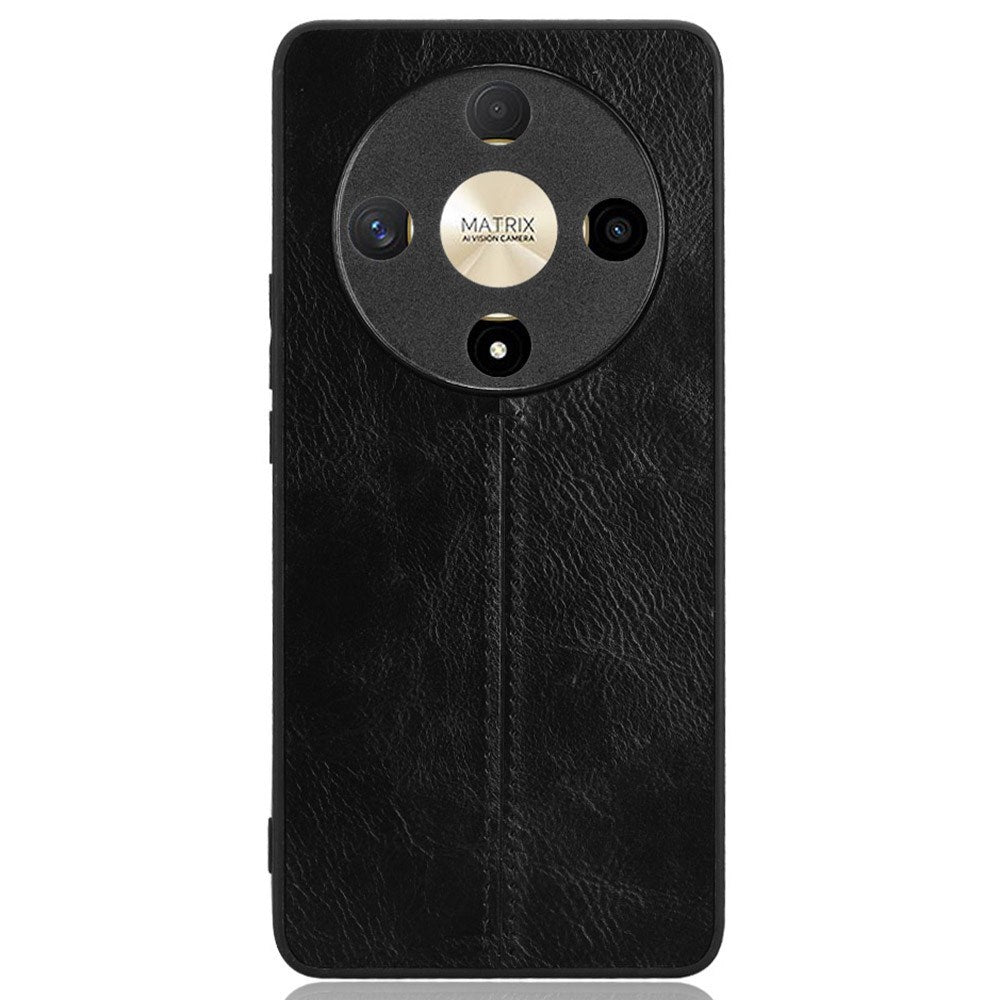 Honor Magic6 Lite (5G) - EIDERWOOD Kunstlæder Bagside Cover - Sort