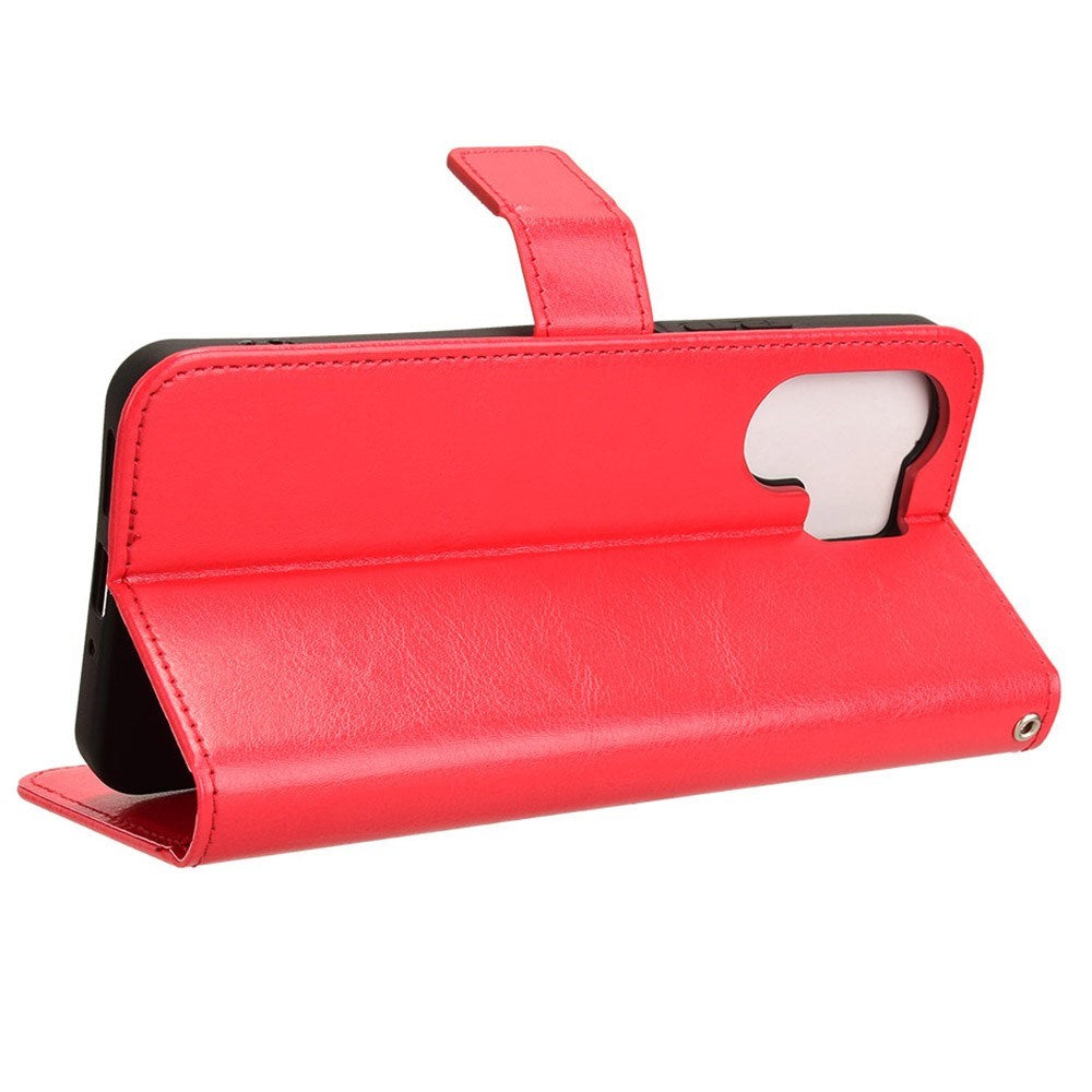 Xiaomi Redmi 13C (5G) - EIDERWOOD Kunstlæder Flip Cover m. Strop - Rød