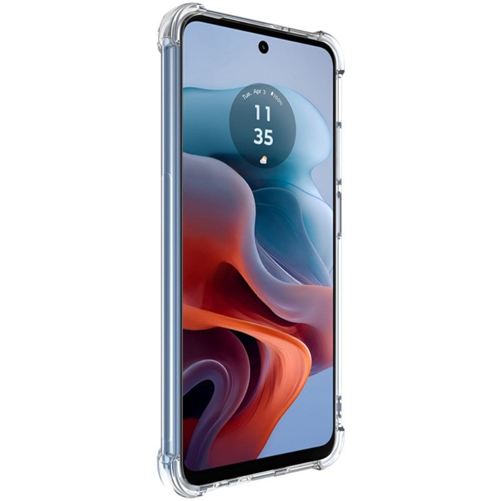 Motorola Moto G04 / G24 / G24 Power IMAK støtsikkert bakdeksel i plast - gjennomsiktig