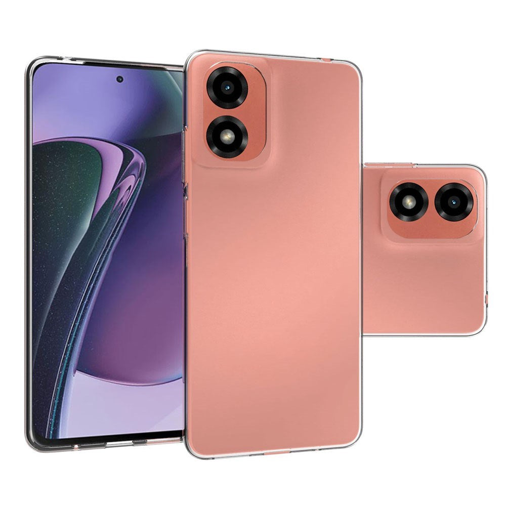 EIDERWOOD Motorola Moto E14 4G / G04 4G / G04s 4G / G24 4G fleksibelt plastdeksel - gjennomsiktig