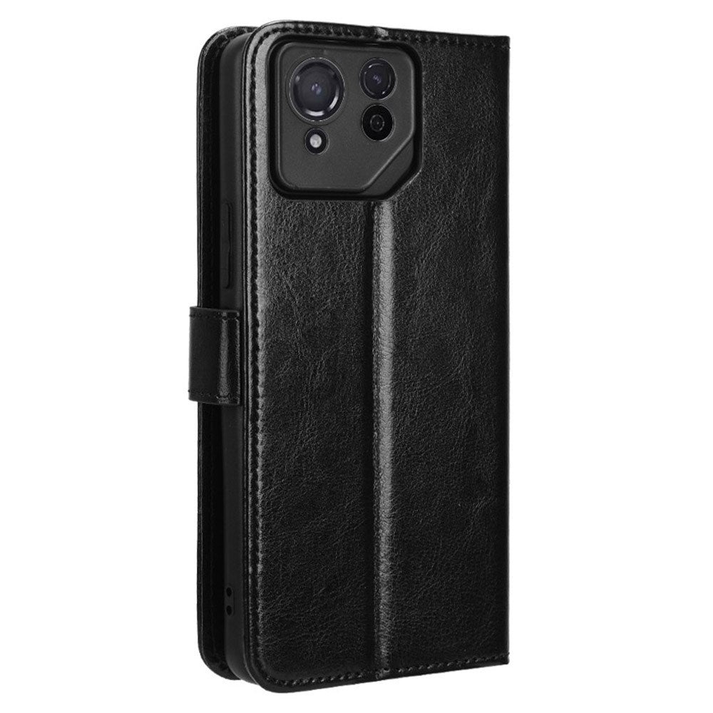 EIDERWOOD Asus ROG Phone 8 / 8 Pro Læder Flip Cover m. Pung & Strop - Sort