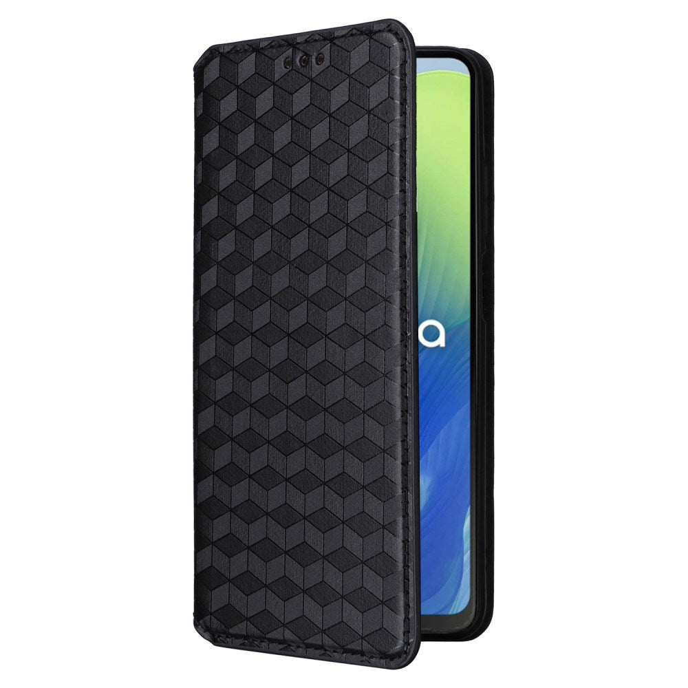 EIDERWOOD Motorola Moto G04 / G24 / G24 Power Leather Flip Cover m. Lommebok - Rhombus - Sort