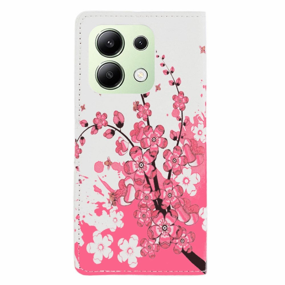 EIDERWOOD Xiaomi Redmi Note 13 (4G) Faux Leather Flip Cover m. Lommebok- og stativfunksjon - Plum Blossom