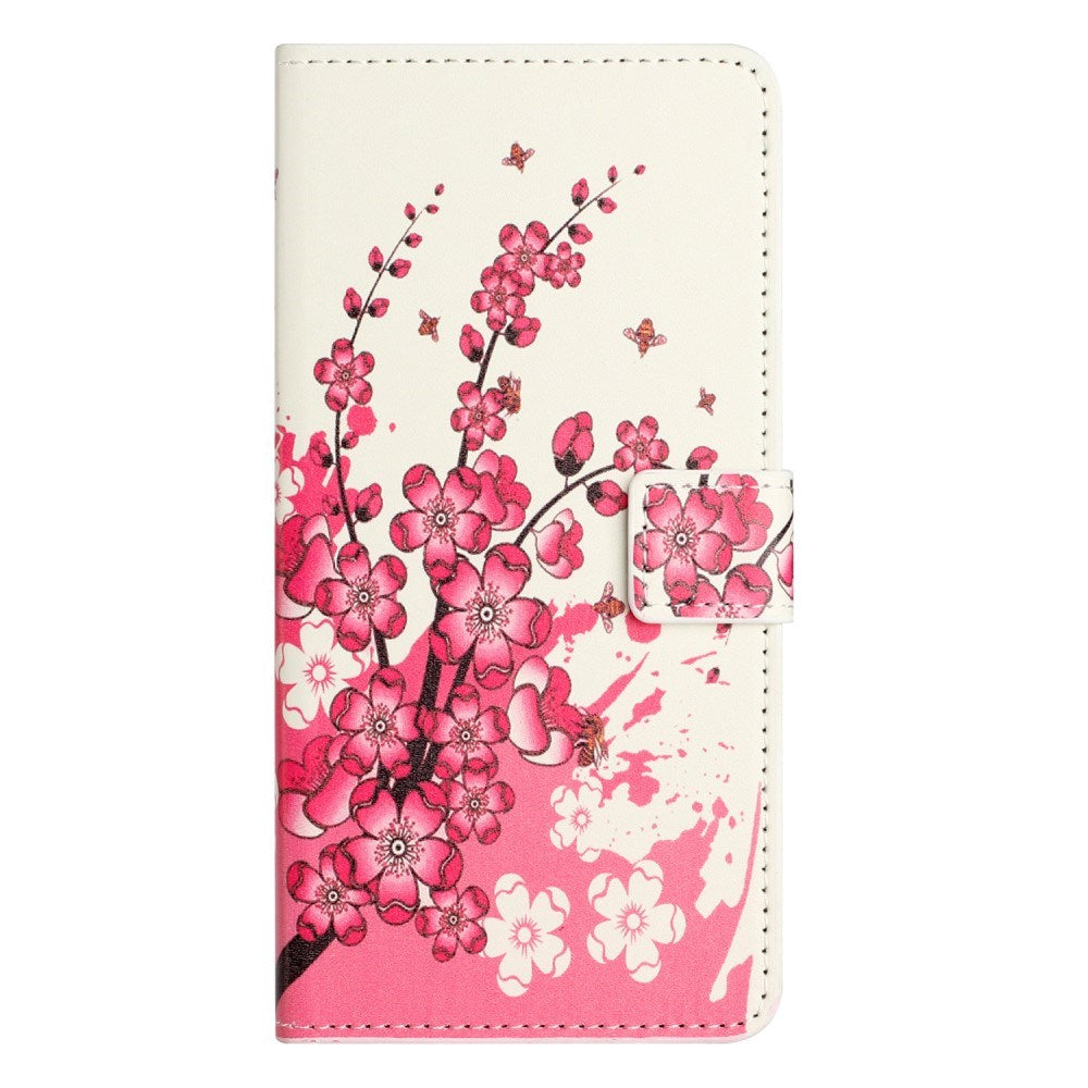 EIDERWOOD Xiaomi Redmi Note 13 (4G) Faux Leather Flip Cover m. Lommebok- og stativfunksjon - Plum Blossom
