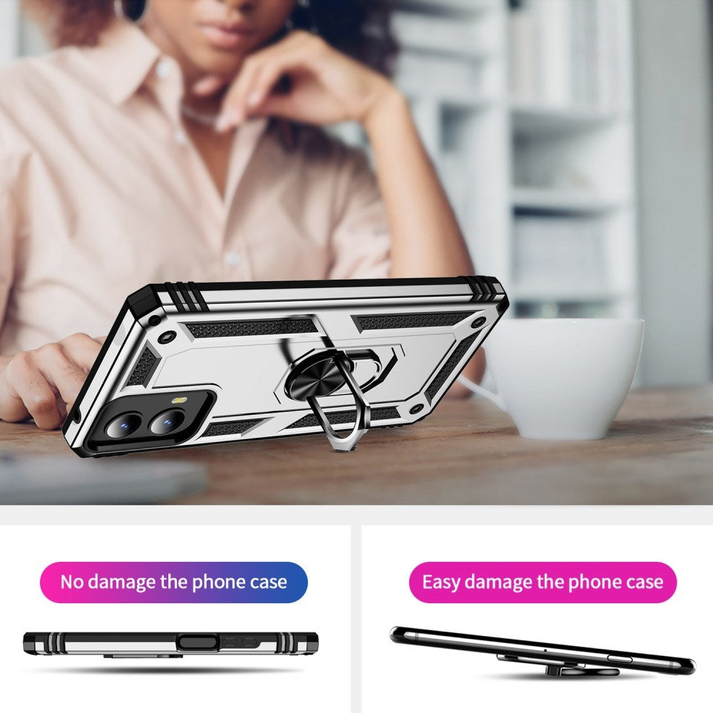 EIDERWOOD Motorola Moto G Play (2024) Craftsman Case m. Magnetisk stativ - Sølv