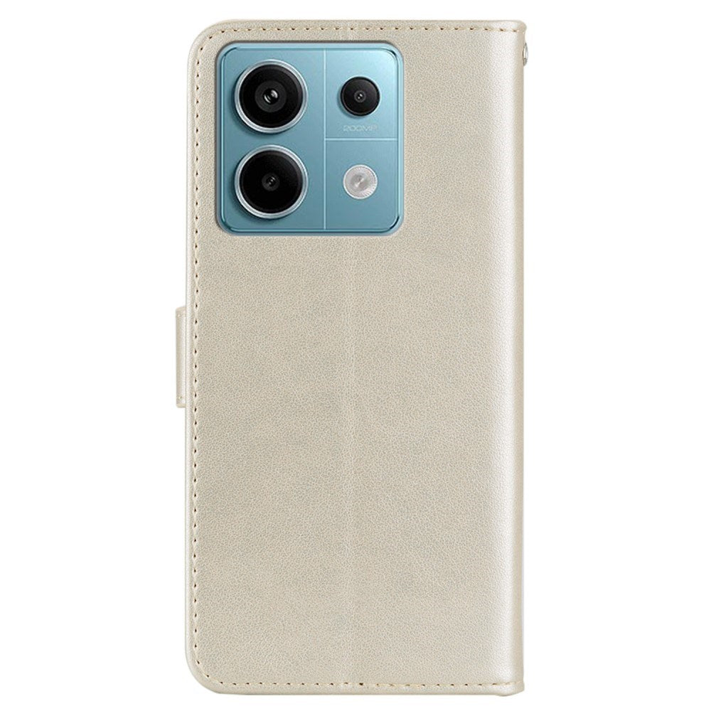 EIDERWOOD Xiaomi Redmi Note 13 Pro 5G / Poco X6 Leather Flip Cover m. Lommebok - Owl & Rhinestone - Gull