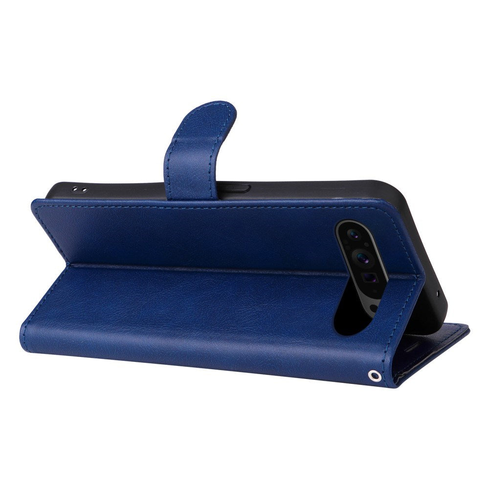 EIDERWOOD Google Pixel 9 Pro XL Læder Flip Cover m. Pung og Strop - Blå