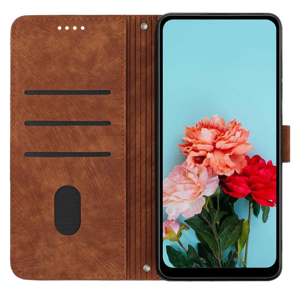 EIDERWOOD Motorola Moto G Play 5G (2024) Leather Flip Cover m. Lommebok og stropp - Svart